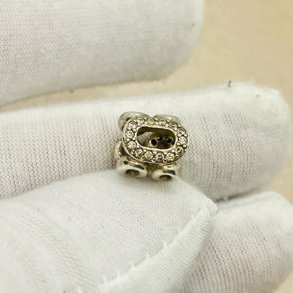 EUC Pandora 790445CZ Sterling Silver Circle of Friends Friendship Charm w/ CZ's - Picture 5 of 10